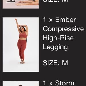 Girlfriend Collective compressive high rise leggings red/ember size M